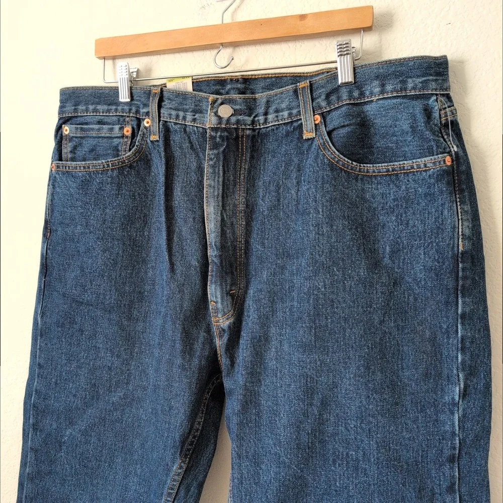 NWT Levis 505 Regular‎ Fit Straight Leg Denim Mens Jeans 42x29 40x29 Dark Wash